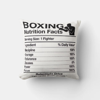 Boxen Ernährungsfakten Wurfkissen Geschenk für Box Kissen