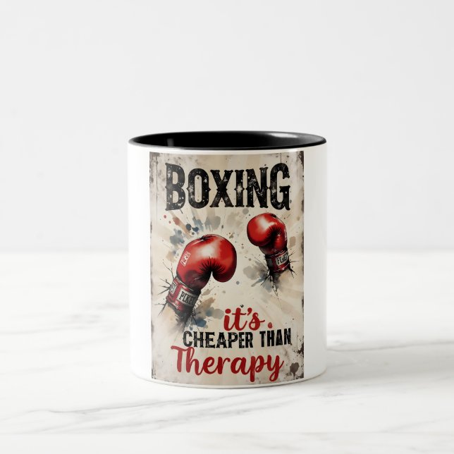 Boxen – Es ist billiger als Therapie Tasse (Mittel)