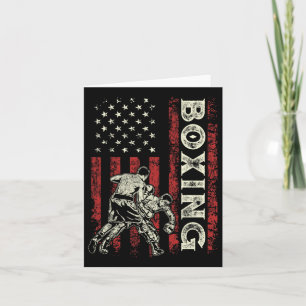 Boxen Flag Geschenke für Vater Männer Boxer Patrio Karte