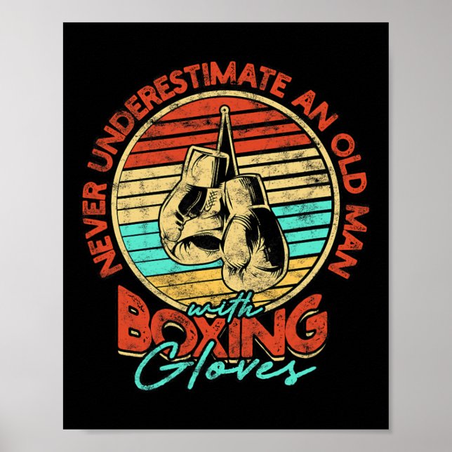 Boxen für alte Männer - Vintag 1 Poster (Vorne)