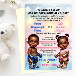 Boxen-Geschlecht-Reveal-Baby-Party Einladung