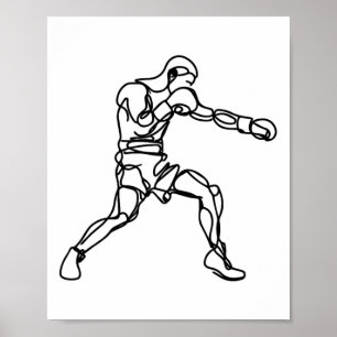 Boxen Grafik Indoor-Sport Poster