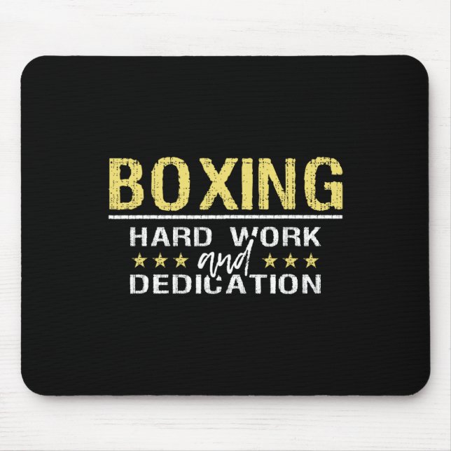 Boxen Hartes Training Und Hingabe - Kickboxen Fitn Mousepad (Vorne)