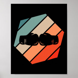 Boxen im Retro-Stil Vintage Poster