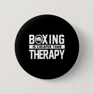 Boxen ist billiger als Therapie Kickboxen Zitat Fi Button