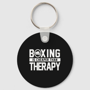 Boxen ist billiger als Therapie Kickboxen Zitat Fi Schlüsselanhänger