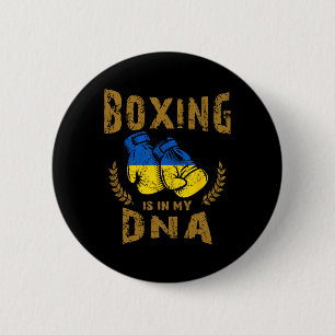 Boxen ist in meiner D-n-a Ukraine-Flagge-Boxhandsc Button
