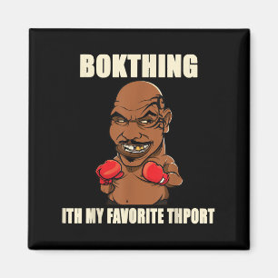 Boxen ist mein Lieblingssport_ Funny Zitat Grafik Magnet