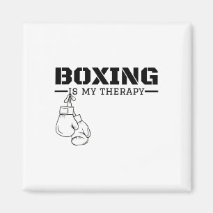 Boxen ist meine Therapie Funny Boxer Fighter Fitne Magnet