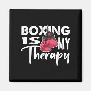 Boxen ist meine Therapie Funny Boxing Zitat Gym Fi Magnet