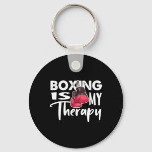Boxen ist meine Therapie Funny Boxing Zitat Gym Fi Schlüsselanhänger