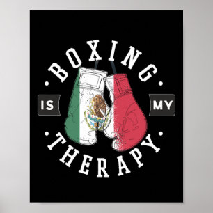 Boxen ist meine Therapie Mexiko Boxhandschuh mexik Poster