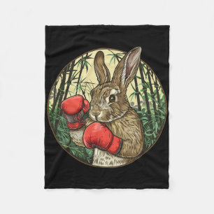 Boxen Kaninchen Boxhandschuhe Kickboxen Lustiger B Fleecedecke