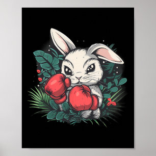 Boxen Kaninchen Mit Boxhandschuhen Kickboxen Lusti Poster