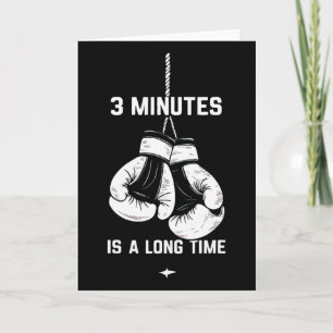 Boxen Kickboxen Boxer 3 Minuten sind eine lange Ze Karte
