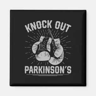 Boxen Kickboxen Kämpfer schlägt Parkinson aus Magnet