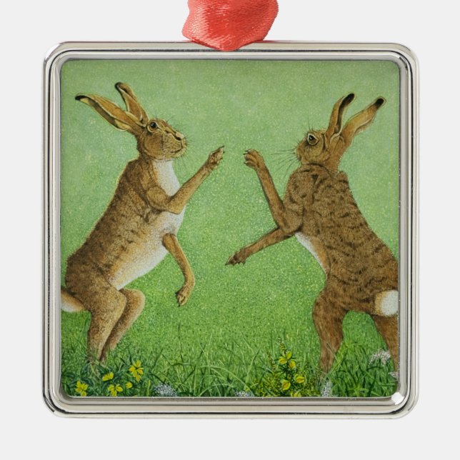 Boxen klug silbernes ornament (Vorne)