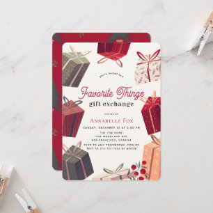 Boxen Lieblings-Dinge Geschenke Exchange Urlaub Einladung