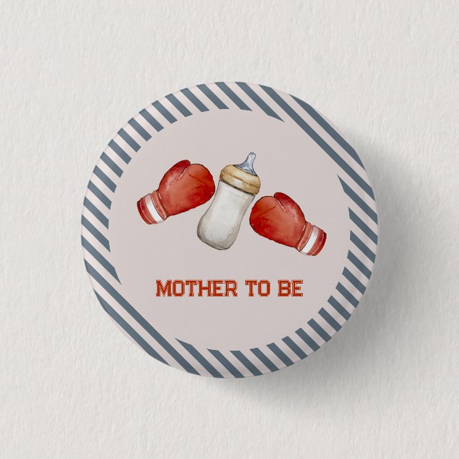 Boxen Little Champion Mutter werdende Babyparty Button (Vorderseite)