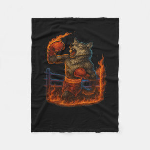 Boxen Lover Wolf Mixed Martial Arts Fighter Werewo Fleecedecke