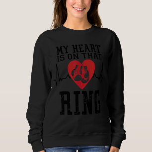 Boxen Mama mein Herz ist auf diesem Ring 2 Sweatshirt