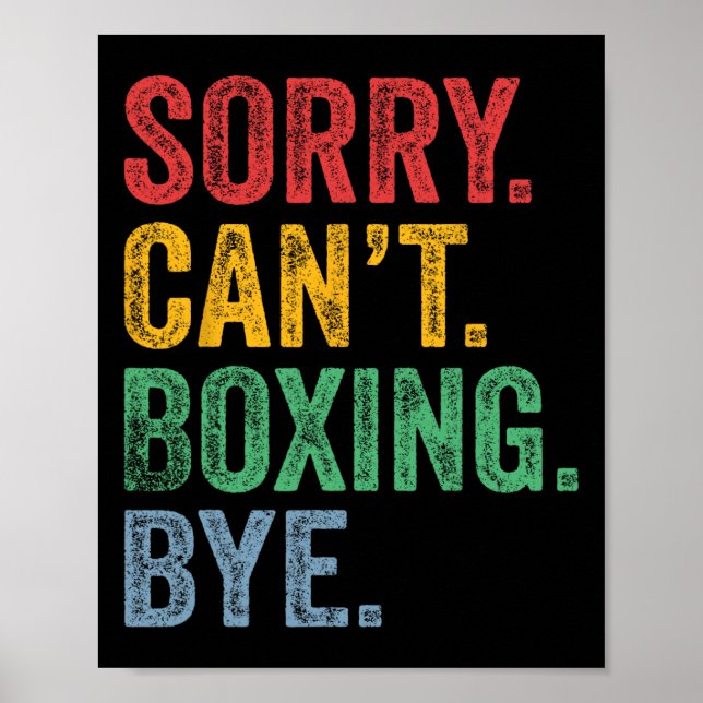 Boxen Männer Frauen Poster (Vorne)