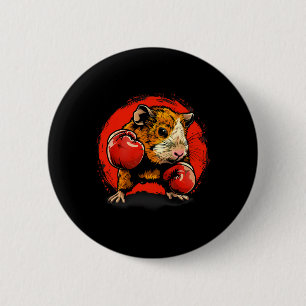Boxen-Meerschweinchen mit Boxhandschuhen Kickboxen Button