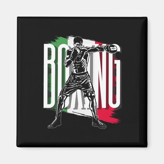 Boxen , Mexikanische Flagge  Magnet (Vorne)