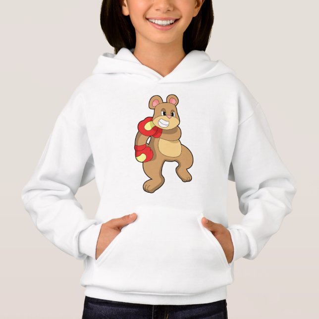 Boxen mit Boxhandschuhen Hoodie (Vorderseite)