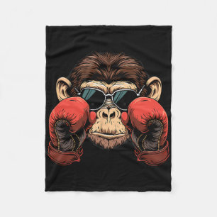 Boxen-Monkey-Liebhaber Boxhandschuhe Kickboxen Lus Fleecedecke