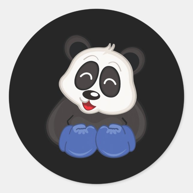 Boxen - Panda Bear Runder Aufkleber (Vorderseite)