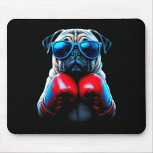 Boxen Pug Hund Kickboxen Cool Mousepad