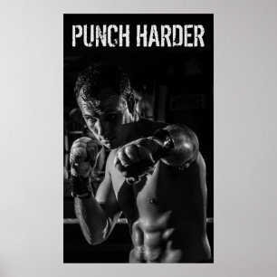 Boxen Punch Workout Motivierend Poster