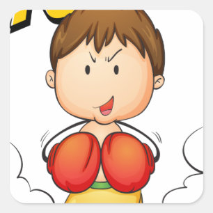 Boxen Quadratischer Aufkleber