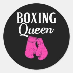 Boxen Queen Sport Fighting Boxer Runder Aufkleber