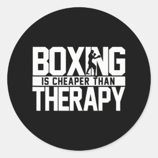Boxen sind billiger als das therapeutische Kickbox Runder Aufkleber