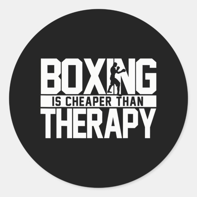 Boxen sind billiger als das therapeutische Kickbox Runder Aufkleber (Vorderseite)