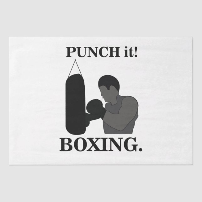 Boxen Sport Punch It Boxing Seidenpapier (Vorderseite)