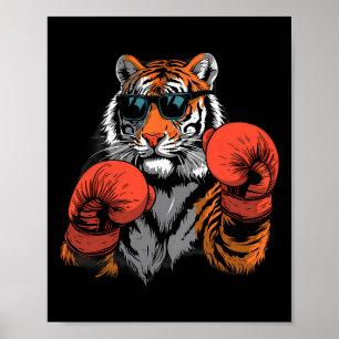 Boxen Tiger Liebhaber Boxhandschuhe Kickboxen Lust Poster