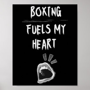 Boxen treiben mein Heart Punching Bag Gloves Worko Poster