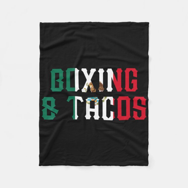 Boxen und Tacos Funny Mexico 1 Fleecedecke (Vorderseite)