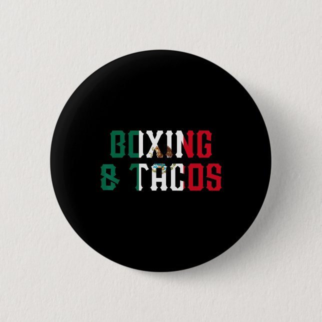 Boxen und Tacos Funny Mexico 2 Button (Vorderseite)