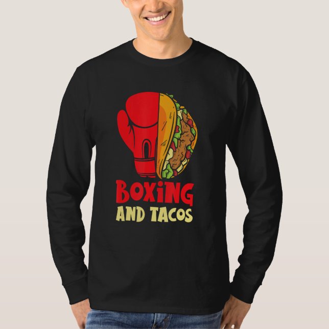 Boxen und Tacos Jab Cross Hook Boxhandschuhe Boxe T-Shirt (Vorderseite)