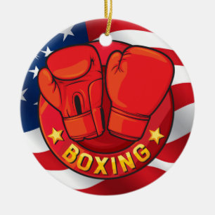 Boxen USA Schmuck Keramik Ornament