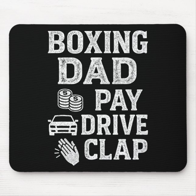 Boxen Vater Pay Drive Clap Funny Vater Duties Vath Mousepad (Vorne)