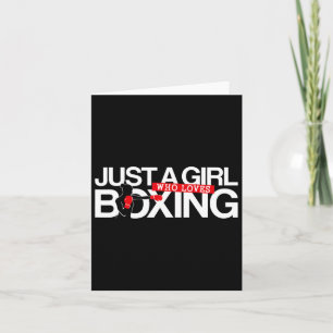 Boxen Vintag nur ein Mädchen, das Lieben Boxen Karte