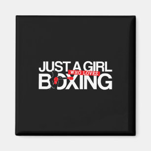 Boxen Vintag nur ein Mädchen, das Lieben Boxen Magnet
