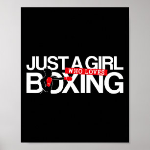 Boxen Vintage Nur Ein Mädchen Das Boxen Liebt Poster