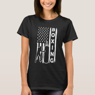 Boxen vintage USA amerikanische Flagge Distressed- T-Shirt