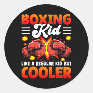 Boxen wie ein normales Kind, aber cooler - Boxer K Runder Aufkleber